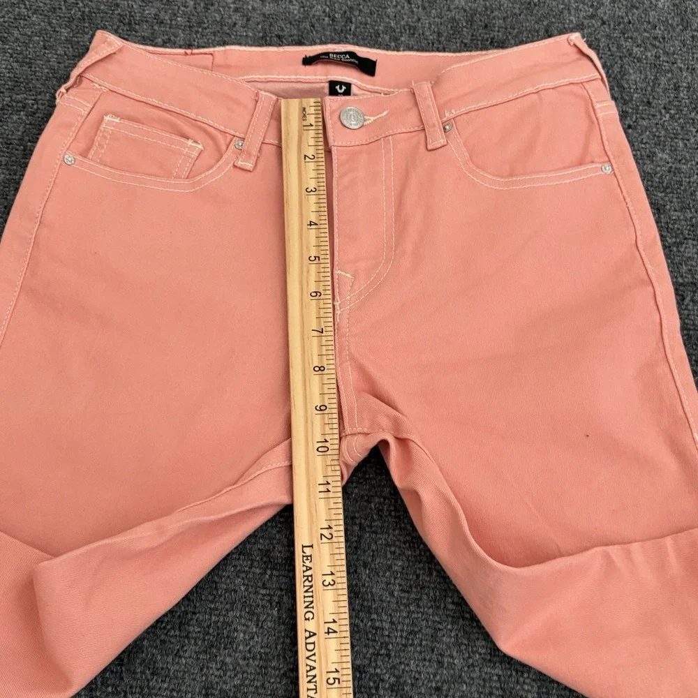 True‎ Religion Jeans Womens 28x31 Coral Becca Mid Rise Bootcut Stretch Denim